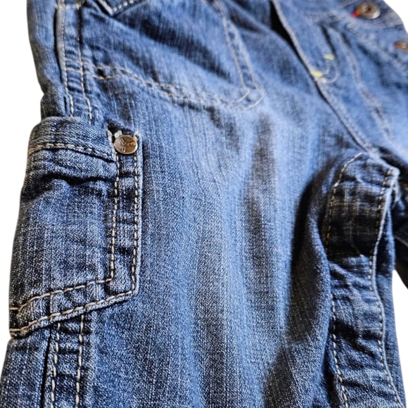 Denim Overalls 100% Cotton Genuine Baby by Oshkosh B'gosh Sz 9 Months Y2K - Picture 2 of 10